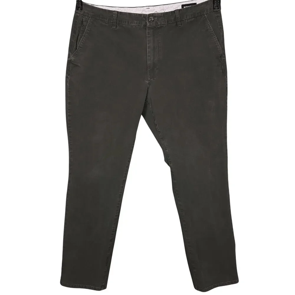 Bonobos Stretch Chinos Mens 38x30 Washed Gray Khaki Cotton Slim Fit Pants Work